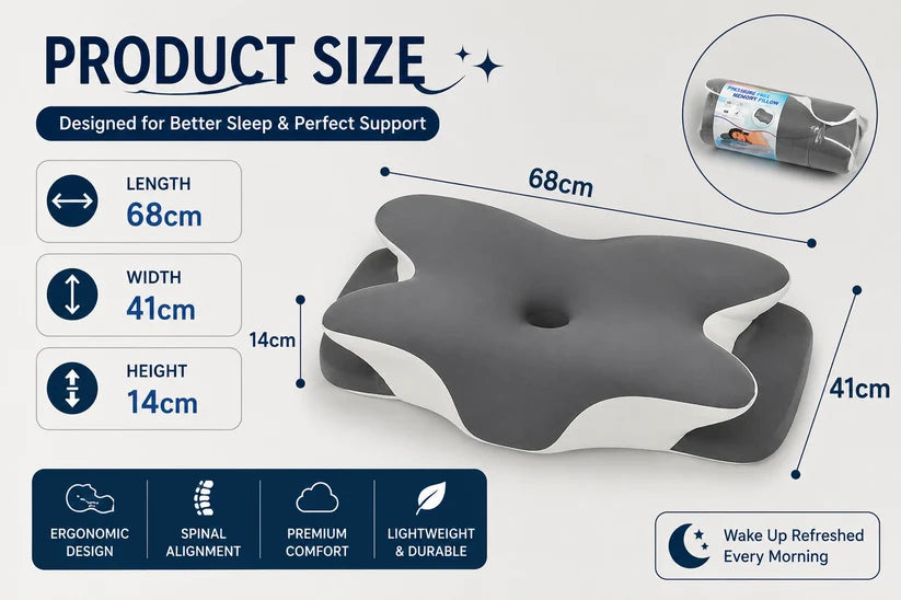 Butterfly Ergonomic Memory Foam Pillow - image 1